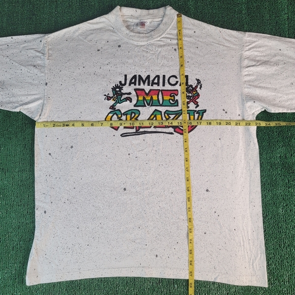 Jamaica Me Crazy Mens Vintage white t shirt size large multicolor - Picture 6 of 6